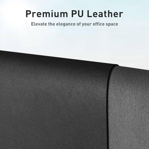 Leather Desk Pad Protector, Mouse Pad, Office Desk Mat, Non-Slip PU Leather Desk Blotter, Laptop Desk Pad, Waterproof Desk Writing Pad for Office and Home (Black, 23.6