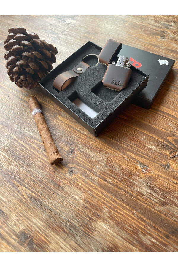 Leather Handmade Genuine Leather Lighter Gasoline - 3