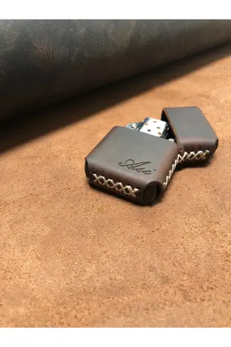 Leather Handmade Genuine Leather Lighter Gasoline - OVERCRAFT (1)