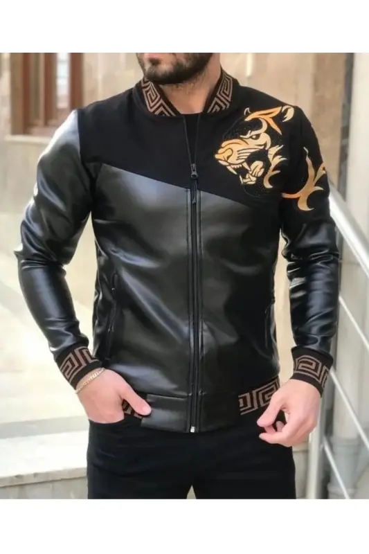 Leather Jacket-Black - 1