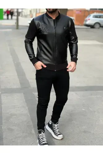 Leather Jacket-Black - 1