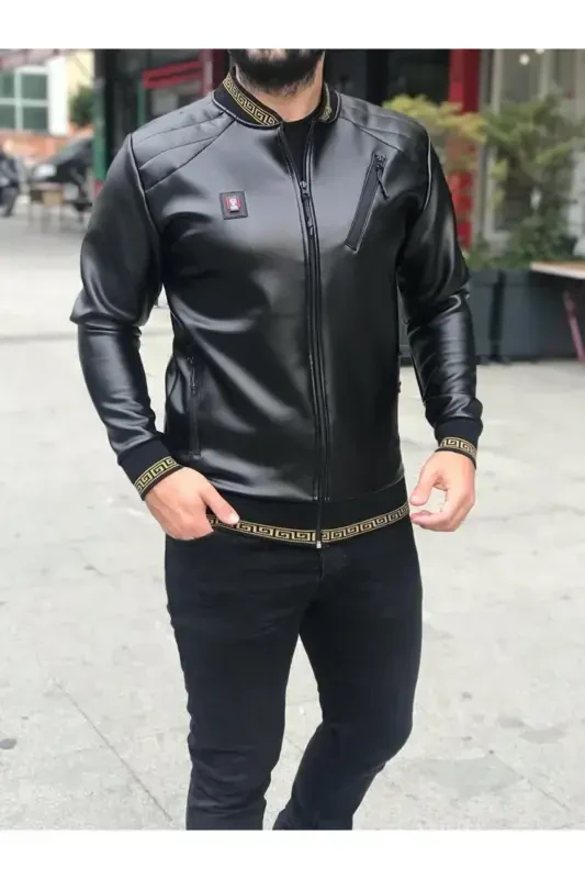Leather Jacket-Black - 1