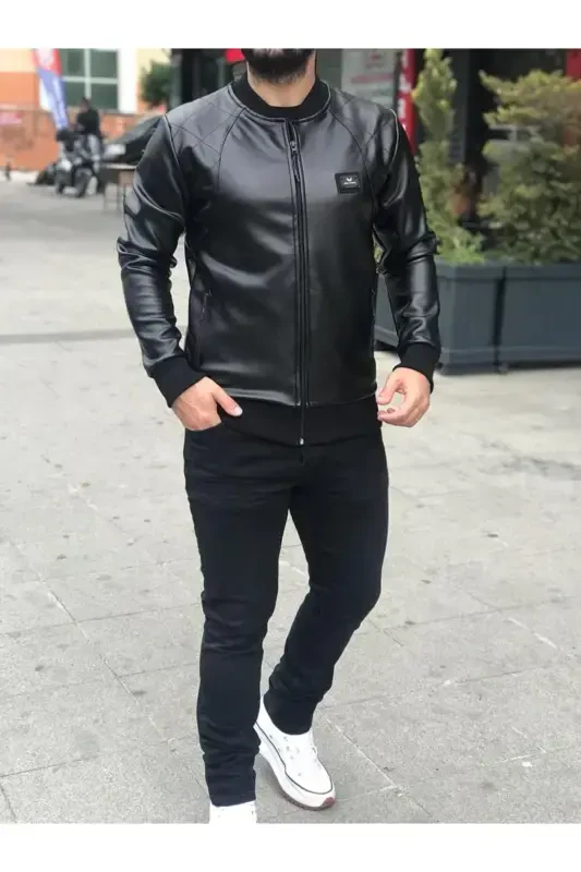 Leather Jacket-Black - RVS MODA