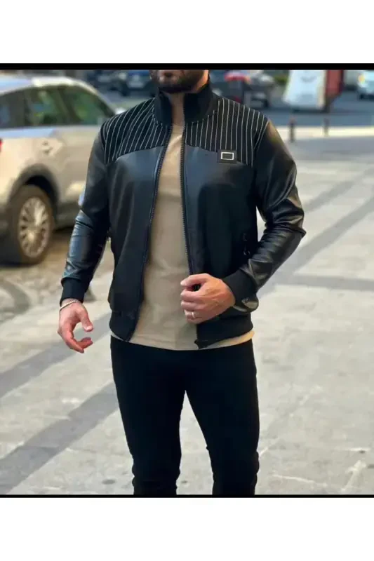 Leather Jacket-Black - RVS MODA