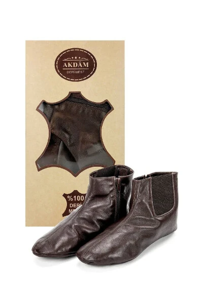 Leather Jacket - Brown - AKDAM