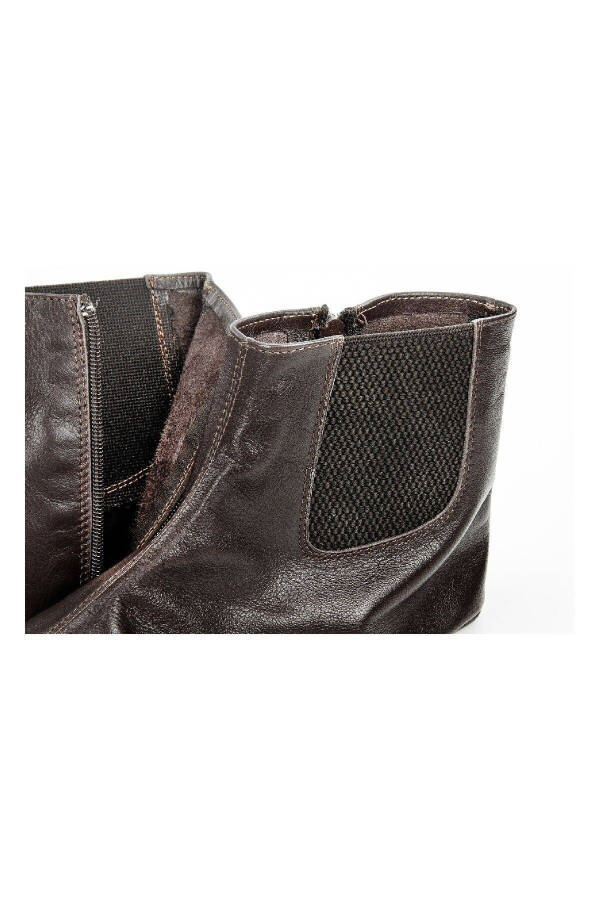 Leather Jacket - Brown - 5