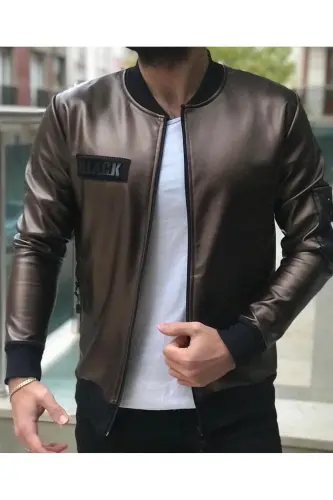Leather Jacket-Brown 