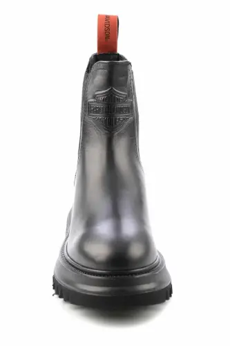 Leather Kadın Bot Bootie KAUÇUK TABAN HAKIKI DERI ENÇOK TERCİH EDİLEN MODEL-Siyah MOURIR - 4