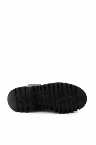 Leather Kadın Bot Bootie KAUÇUK TABAN HAKIKI DERI ENÇOK TERCİH EDİLEN MODEL-Siyah MOURIR - 7