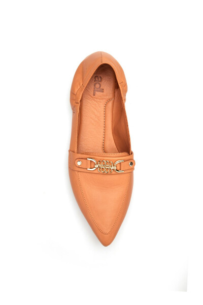 Leather Logo Ballet Flats - 2