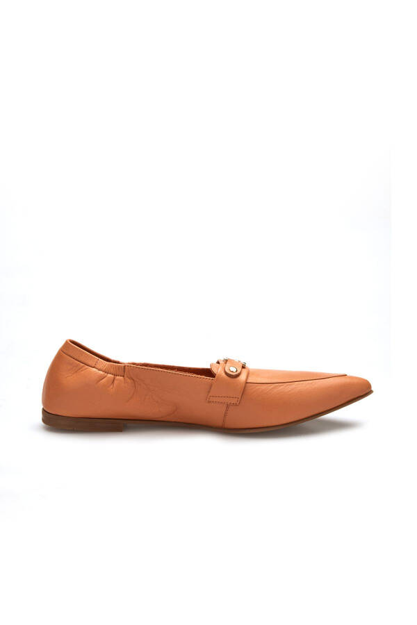 Leather Logo Ballet Flats - 3