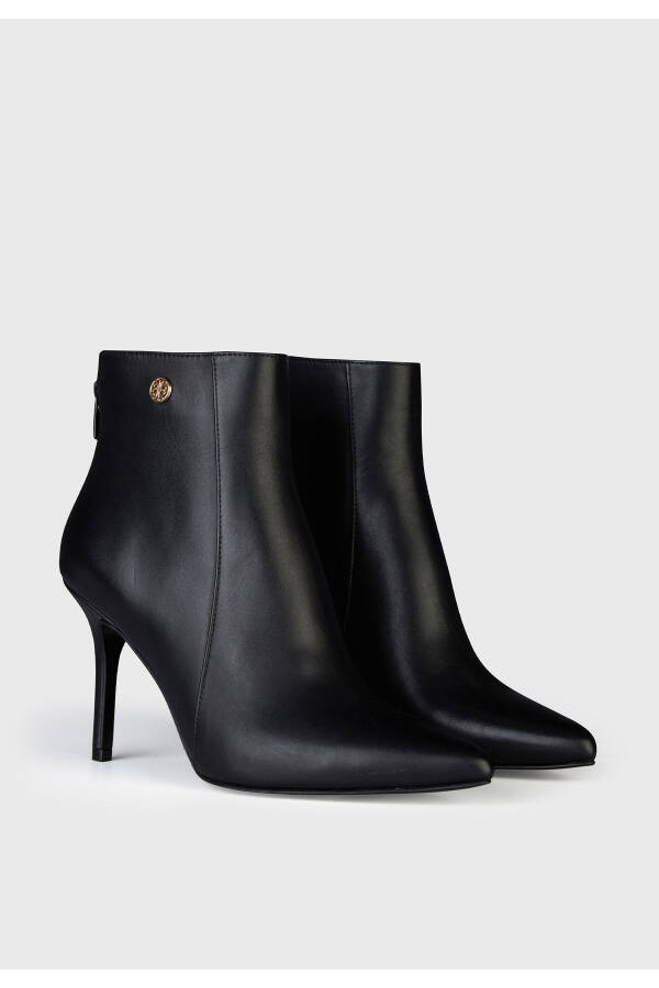 Leather Logo Detail Boots - 1