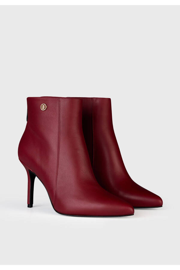 Leather Logo Detailed Boots - 1
