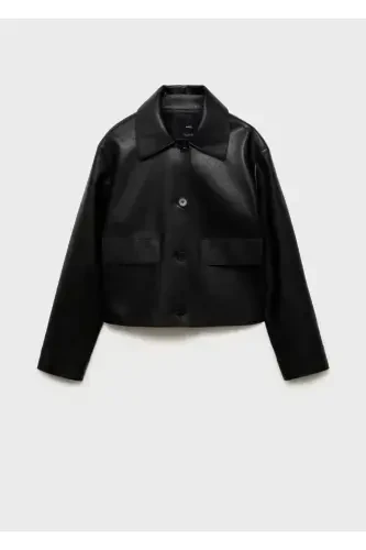 Leather Look Pocket Jacket - 3