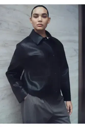 Leather Look Pocket Jacket - 8