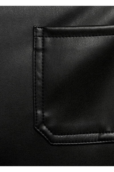 Leather Look Trousers - 5