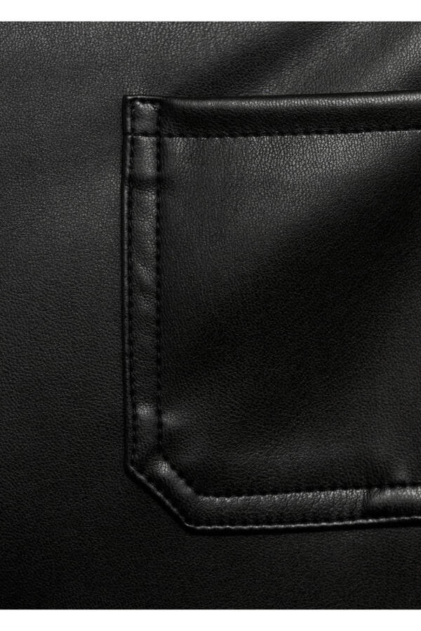 Leather Look Trousers - 5