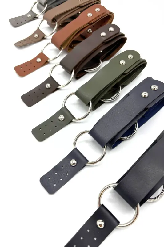 Leather-loop single strap bag 72cm - 7