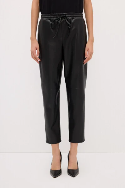 Leather Pants with Elastic Waistband - ADL (1)