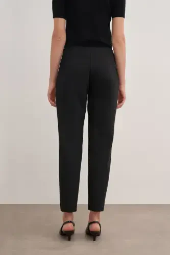 Leather-patched pants - 5