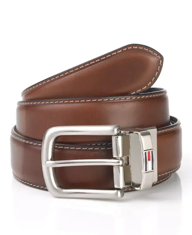Leather Reversible Dress Men's Belt-Brown/Black - 1