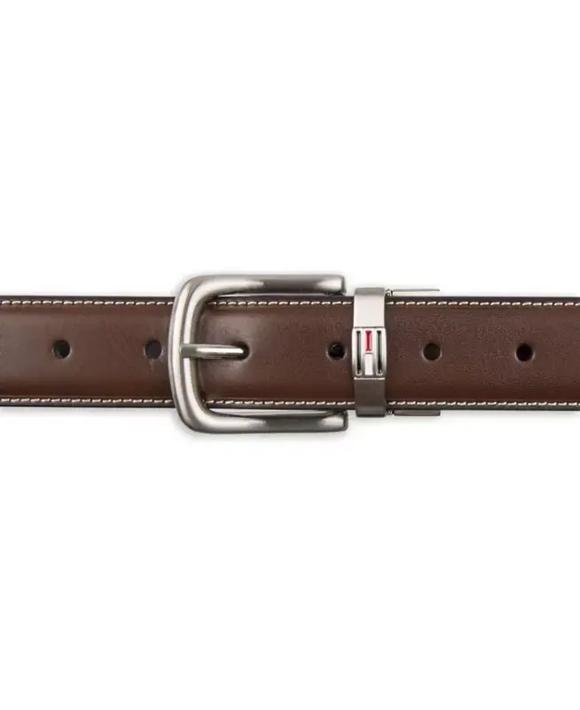 Leather Reversible Dress Men's Belt-Brown/Black - 3