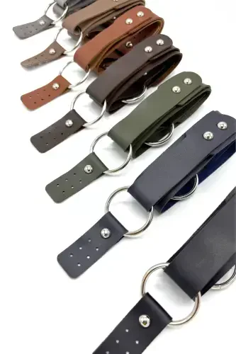 Leather Ring Single Strap Bag 72 Cm - 7