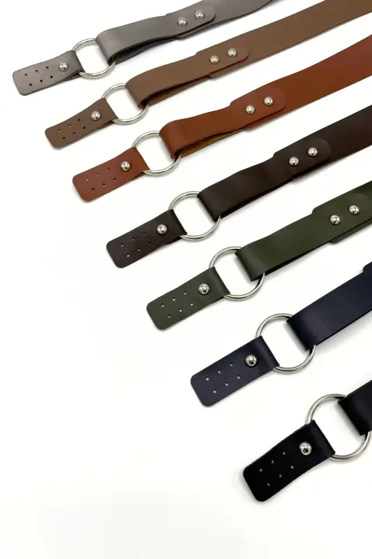 Leather Ringed Single Handle Bag 72 Cm - 3