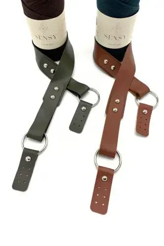 Leather Ringed Single Strap Bag 72 Cm - 5