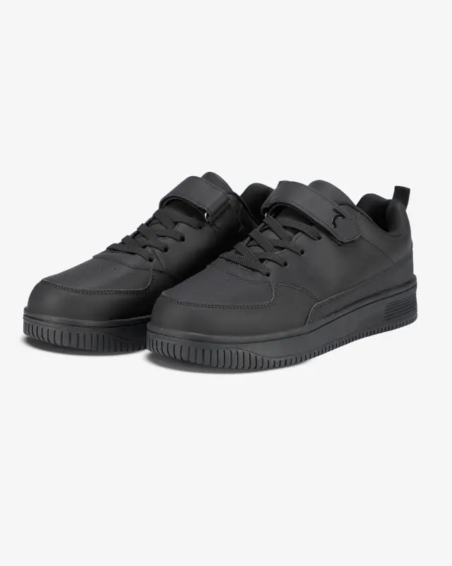 Leather sneakers - BLACK - 7SABER