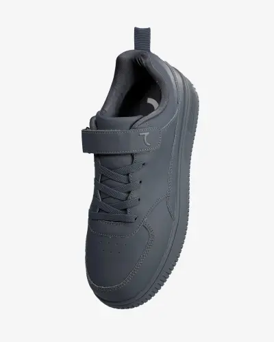 Leather sneakers - GRAY - 3