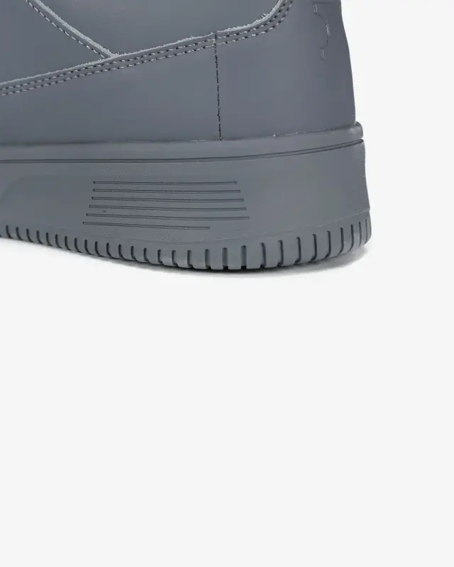 Leather sneakers - GRAY - 5