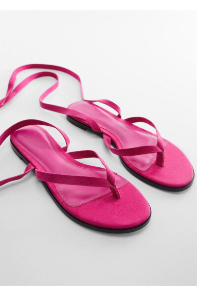 Leather Strap Sandals - MANGO WOMAN