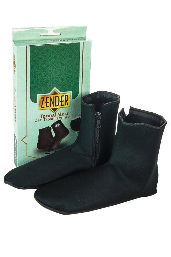 Leather Thermal Boots - Artificial Leather - Zippers - 1