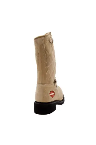 Leather Women Boot Bootie MEDICAL SOLE GENUINE LEATHER MOST PREFERRED MODELS-LACONIA (BEIGE) SHORT - 2