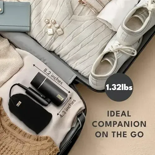 LEBENLANG Ionic Hair Dryer 1875W - Compact, Portable, Lightweight, with Diffuser and Bag for Travel - 4