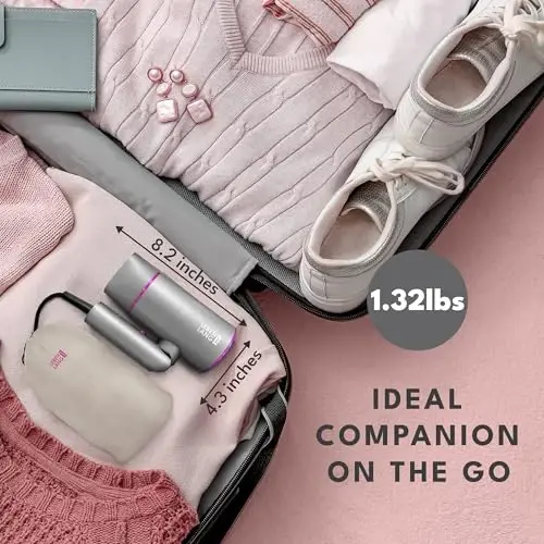 LEBENLANG Ionic Hair Dryer, 1875W - Foldable, Portable, Compact, Mini, Travel, Diffuser, Curly Hair - 4