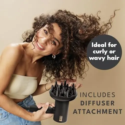 LEBENLANG Ionic Hair Dryer 1875W - Compact, Portable, Lightweight, with Diffuser and Bag for Travel - 3