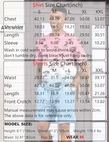 LecGee erkaklar uchun 2 qismli qisqa yengli sport kostyumi tropik grafikali futbolka Gavayi futbolkasi qattiq shortilar yozgi kundalik kiyimlar to'plami - 6