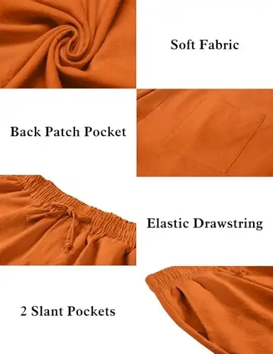 LecGee Linen Sets For Men Button Down Cuban Guayabera Shirt Shorts Set 2 Piece Linen Outfits 