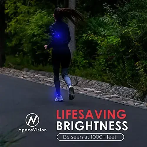 LED Safety Light (2 Pack) - Clip On Strobe/Running Lights for Runners, Dog, Bike, Walking, Boat, Kayak, Stroller and More - High Visibility Accessories for Your Reflective Gear, Bicycle - 3