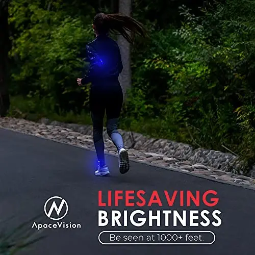 LED Güvenlik Işığı (2'li Paket) - Klipsli Çakar/Koşu Işıkları Koşucular, Köpek, Bisiklet, Yürüyüş, Tekne, Kayak, Bebek Arabası ve Daha Fazlası İçin - Yansıtıcı Teçhizatınız, Bisikletiniz İçin Yüksek Görünürlük Aksesuarları - 3