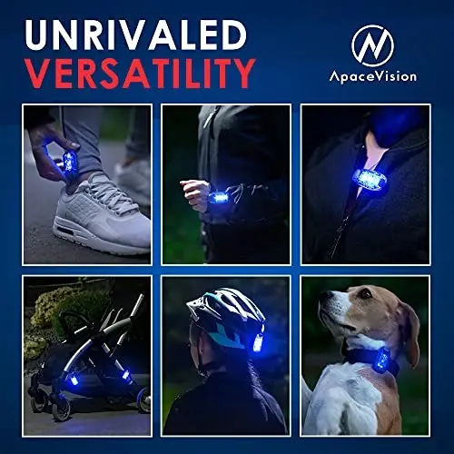 LED Safety Light (2 Pack) - Clip On Strobe/Running Lights for Runners, Dog, Bike, Walking, Boat, Kayak, Stroller and More - High Visibility Accessories for Your Reflective Gear, Bicycle - 5