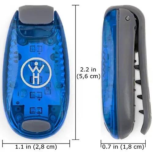 LED Safety Light 2 Pack - Nighttime Visibility for Runners, Cyclists, Walkers, Joggers, Kids, Dogs, Relays & More - Clip to Clothes Strap to Wrist, Ankle, Bike, Collar, or Just About Anywhere! - 3