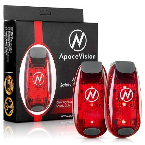 LED Safety Light (2 Pack) - Clip On Strobe/Running Lights for Runners, Dog, Bike, Walking, Boat, Kayak, Stroller and More - High Visibility Accessories for Your Reflective Gear, Bicycle - 14