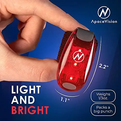 LED Safety Light (2 Pack) - Clip On Strobe/Running Lights for Runners, Dog, Bike, Walking, Boat, Kayak, Stroller and More - High Visibility Accessories for Your Reflective Gear, Bicycle - 3