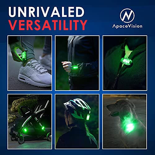 LED Safety Light (2 Pack) - Clip On Strobe/Running Lights for Runners, Dog, Bike, Walking, Boat, Kayak, Stroller and More - High Visibility Accessories for Your Reflective Gear, Bicycle - 5