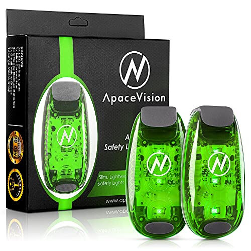 LED Güvenlik Işığı (2'li Paket) + Ücretsiz Hediyeler | Koşucular, Köpekler, Bisiklet, Yürüyüş için Klipsli Stroboskop/Çalışma Işıkları | Yansıtıcı Ekipmanlarınız, Bisiklet vb. İçin En İyi Yüksek Görünürlük Aksesuarları 