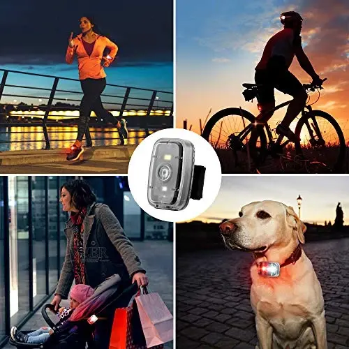 LED Safety Light, Clip On Strobe/Running Lights for Runners, Bike Tail Light with 5 Lighting Modes, High Visibility Accessories for Cycling, Hiking, Dogs and Kids - 4