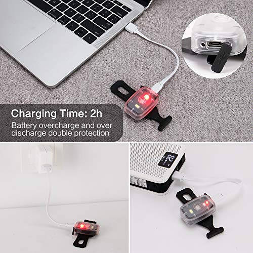 LED Safety Light, Clip On Strobe/Running Lights for Runners, Bike Tail Light with 5 Lighting Modes, High Visibility Accessories for Cycling, Hiking, Dogs and Kids - 2